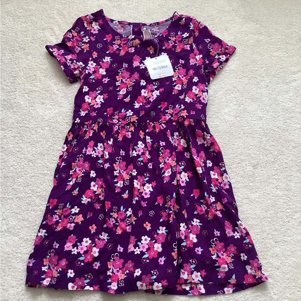 NWT Gymboree Floral Purple Kids Dress 6